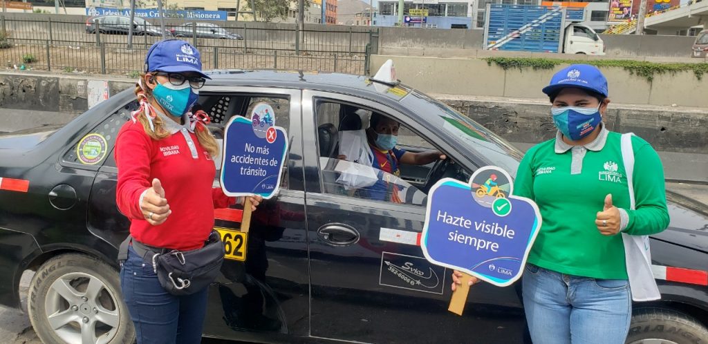 Municipalidad de Lima realizó campaña de educación vial en la Panamericana Norte