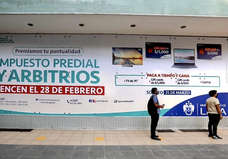 SAT de Lima: más de 260 mil contribuyentes deberán cumplir con el pago de sus tributos 2022