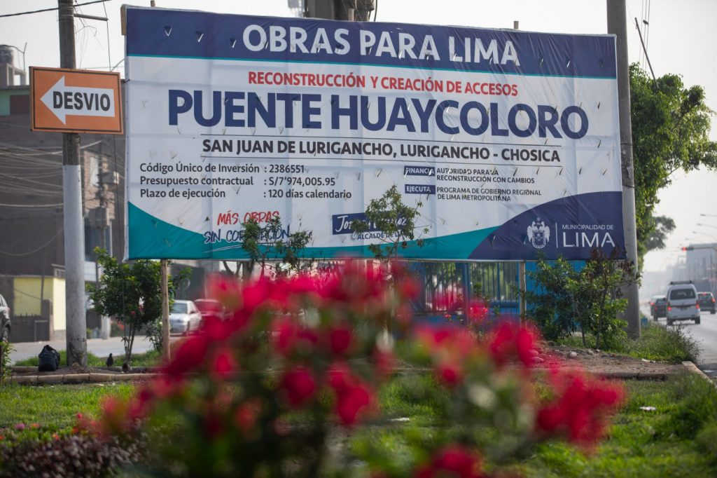 Municipalidad de Lima reanudará las labores de reconstrucción del puente Huaycoloro y accesos