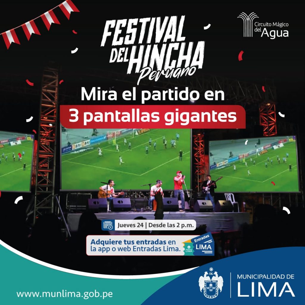 Festival del Hincha Peruano: partido Uruguay vs. Perú se transmitirá en 3 pantallas gigantes 