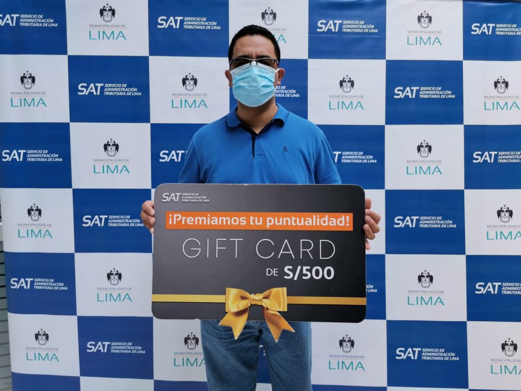 SAT de Lima premiará a contribuyentes puntuales con tarjetas de débito y Gift Cards
