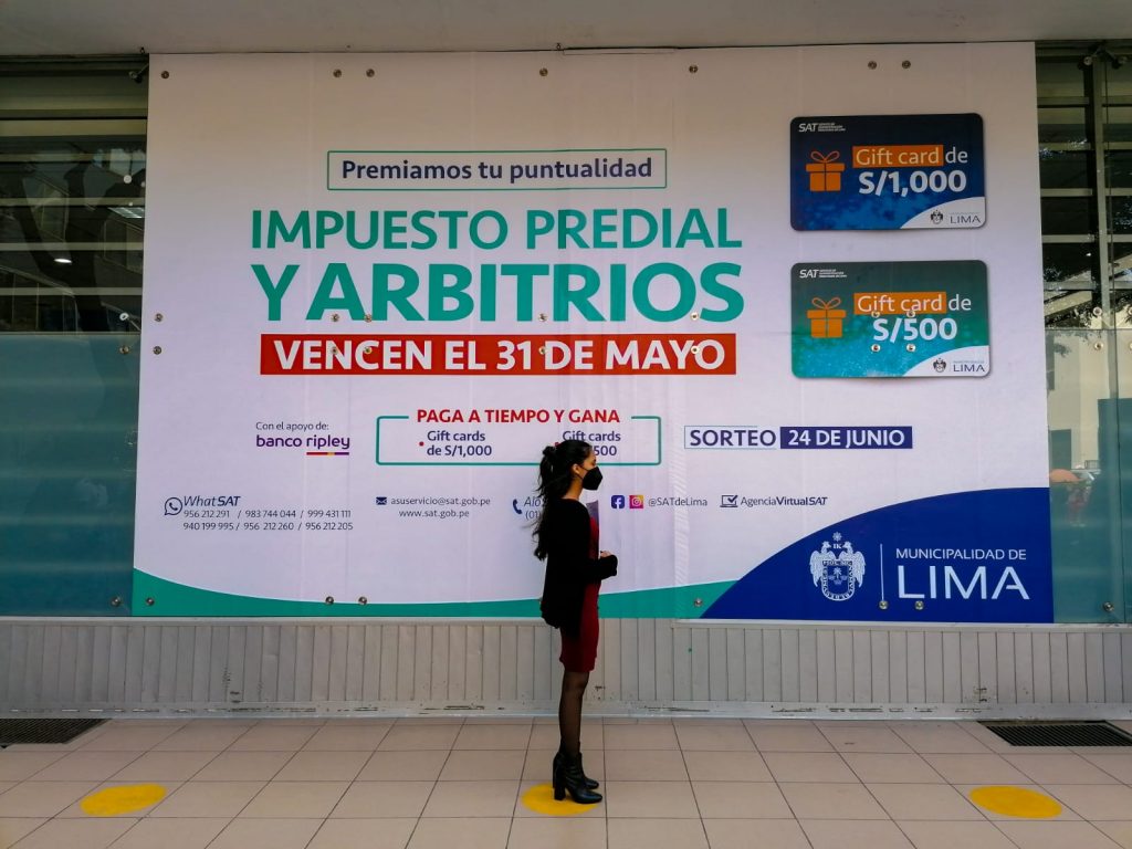 SAT de Lima premiará a contribuyentes que cancelen sus tributos hasta el 31 de mayo
